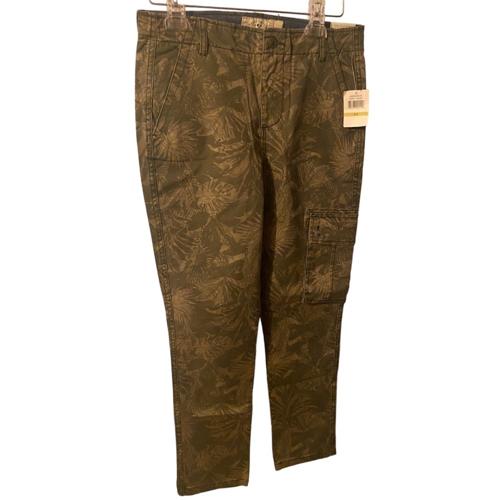 Lucky Brand, Slouch Skinny, olive, floral, fatigue pants, 14 (Girls), NWT $30